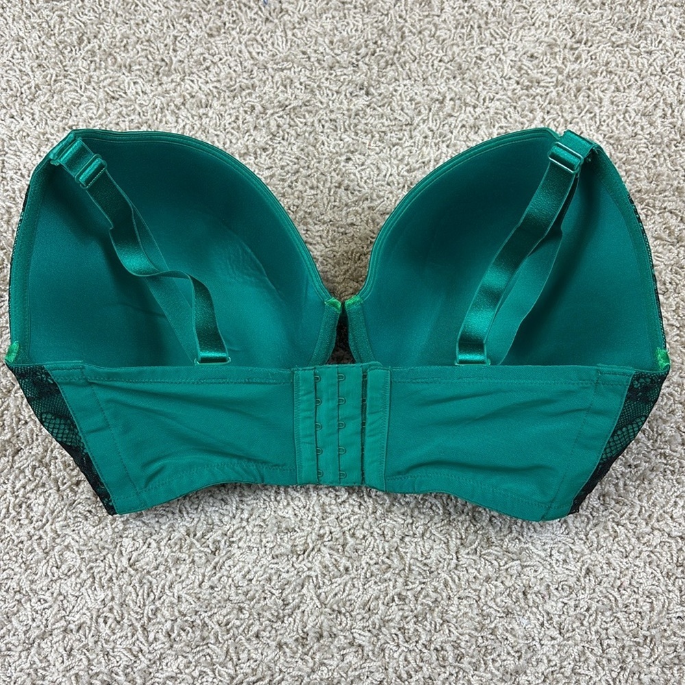 Cacique green and black lace underwire bra 40DDD - Picture 4 of 6